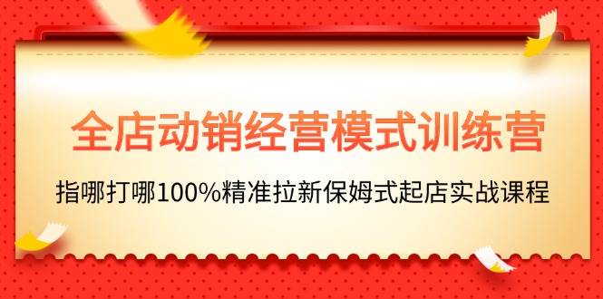 全店动销-经营模式训练营，指哪打哪100%精准拉新保姆式起店实战课程多客网创-网创项目资源站-副业项目-创业项目-搞钱项目多客网创
