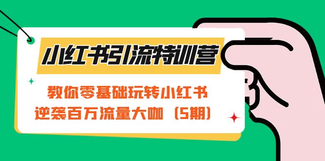 小红书引流特训营-第5期：教你零基础玩转小红书，逆袭百万流量大咖多客网创-网创项目资源站-副业项目-创业项目-搞钱项目多客网创
