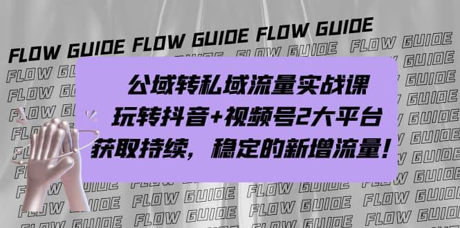 公域转私域流量实战课，玩转抖音+视频号2大平台，获取持续，稳定的新增流量多客网创-网创项目资源站-副业项目-创业项目-搞钱项目多客网创