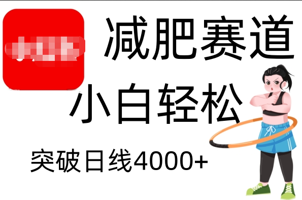 小红书减肥赛道，小白轻松日利润4000+多客网创-网创项目资源站-副业项目-创业项目-搞钱项目多客网创