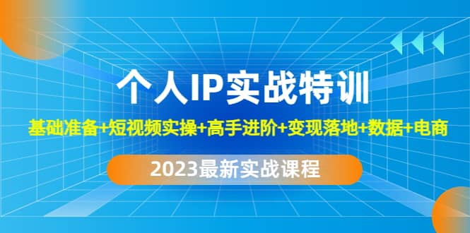 2023个人IP实战特训：基础准备+短视频实操+高手进阶+变现落地+数据+电商多客网创-网创项目资源站-副业项目-创业项目-搞钱项目多客网创