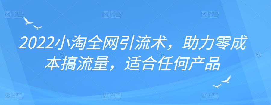 2022年小淘全网引流术，助力零成本搞流量，适合任何产品多客网创-网创项目资源站-副业项目-创业项目-搞钱项目多客网创