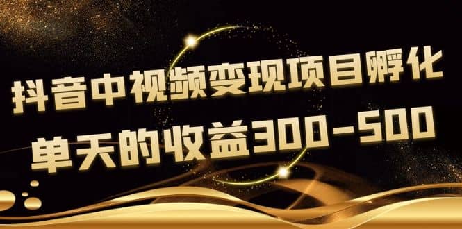 黄岛主《抖音中视频变现项目孵化》单天的收益300-500 操作简单粗暴多客网创-网创项目资源站-副业项目-创业项目-搞钱项目多客网创