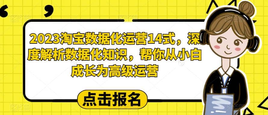 2023淘宝数据化-运营 14式，深度解析数据化知识，帮你从小白成长为高级运营多客网创-网创项目资源站-副业项目-创业项目-搞钱项目多客网创