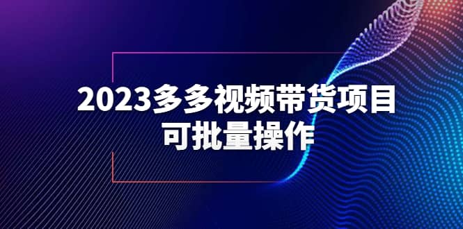 2023多多视频带货项目，可批量操作【保姆级教学】多客网创-网创项目资源站-副业项目-创业项目-搞钱项目多客网创
