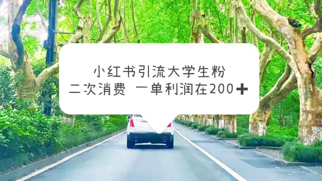 小红书引流大学生粉，变现项目，一单利润在200+（教程+资源）多客网创-网创项目资源站-副业项目-创业项目-搞钱项目多客网创