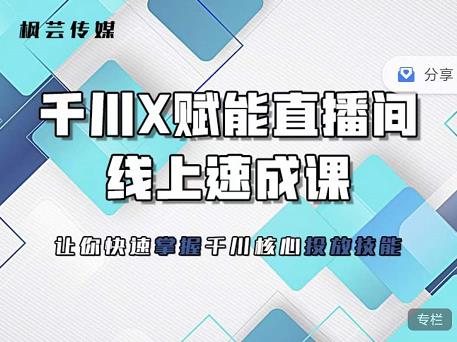 枫芸传媒-线上千川提升课，提升千川认知，提升千川投放效果多客网创-网创项目资源站-副业项目-创业项目-搞钱项目多客网创