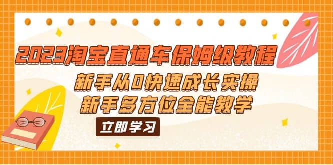 2023淘宝直通车保姆级教程：新手从0快速成长实操，新手多方位全能教学多客网创-网创项目资源站-副业项目-创业项目-搞钱项目多客网创
