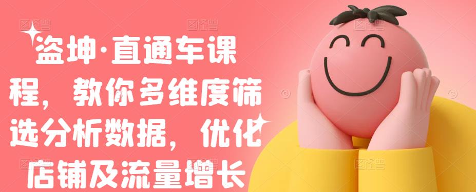 盗坤·直通车课程，教你多维度筛选分析数据，优化店铺及流量增长多客网创-网创项目资源站-副业项目-创业项目-搞钱项目多客网创