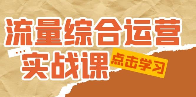 流量综合·运营实战课：短视频、本地生活、个人IP知识付费、直播带货运营多客网创-网创项目资源站-副业项目-创业项目-搞钱项目多客网创