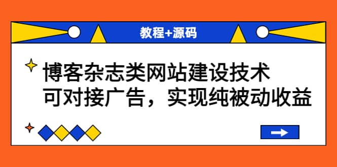 博客杂志类网站建设技术，可对接广告，实现纯被动收益（教程+源码）多客网创-网创项目资源站-副业项目-创业项目-搞钱项目多客网创
