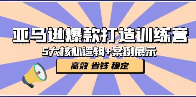 亚马逊爆款打造训练营：5大核心逻辑+案例展示 打造爆款链接 高效 省钱 稳定多客网创-网创项目资源站-副业项目-创业项目-搞钱项目多客网创