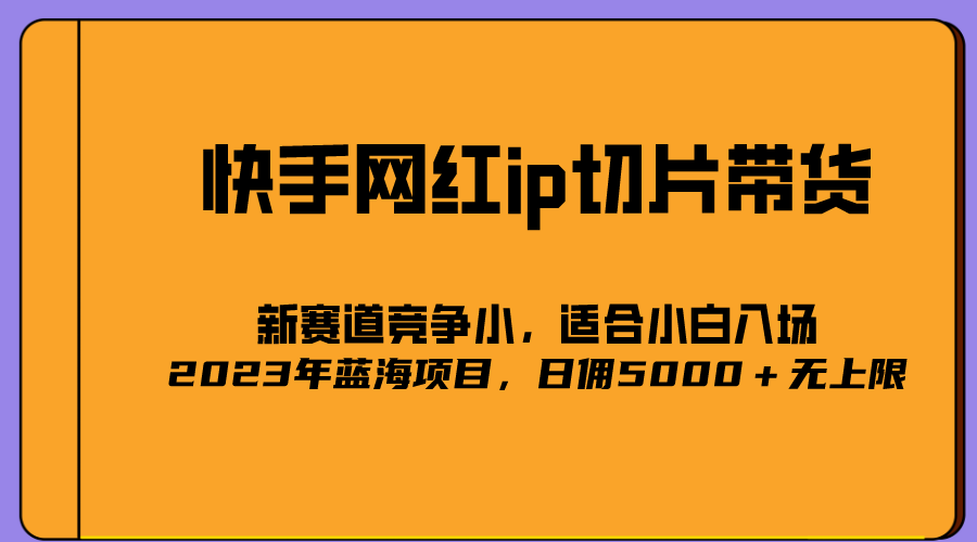 2023爆火的快手网红IP切片，号称日佣5000＋的蓝海项目，二驴的独家授权多客网创-网创项目资源站-副业项目-创业项目-搞钱项目多客网创