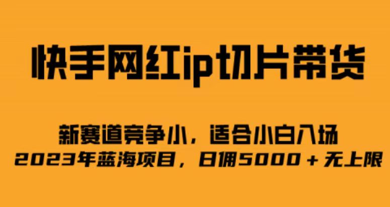 快手网红ip切片新赛道，竞争小事，适合小白 2023蓝海项目多客网创-网创项目资源站-副业项目-创业项目-搞钱项目多客网创