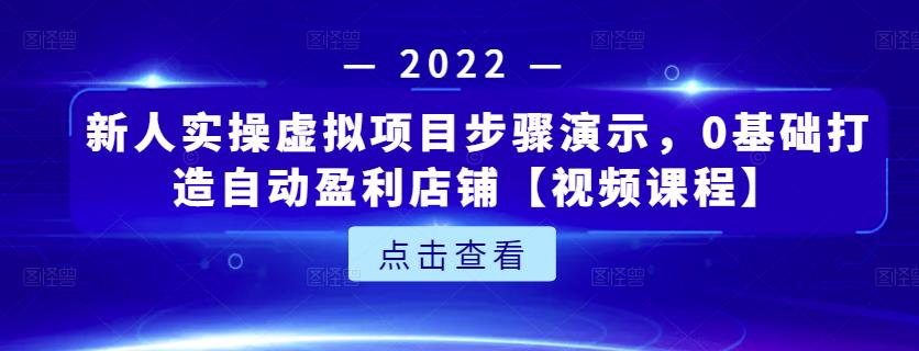 新人实操虚拟项目步骤演示，0基础打造自动盈利店铺【视频课程】多客网创-网创项目资源站-副业项目-创业项目-搞钱项目多客网创