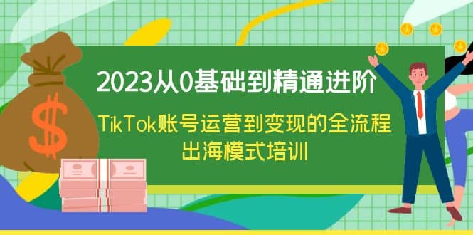 2023从0基础到精通进阶，TikTok账号运营到变现的全流程出海模式培训多客网创-网创项目资源站-副业项目-创业项目-搞钱项目多客网创