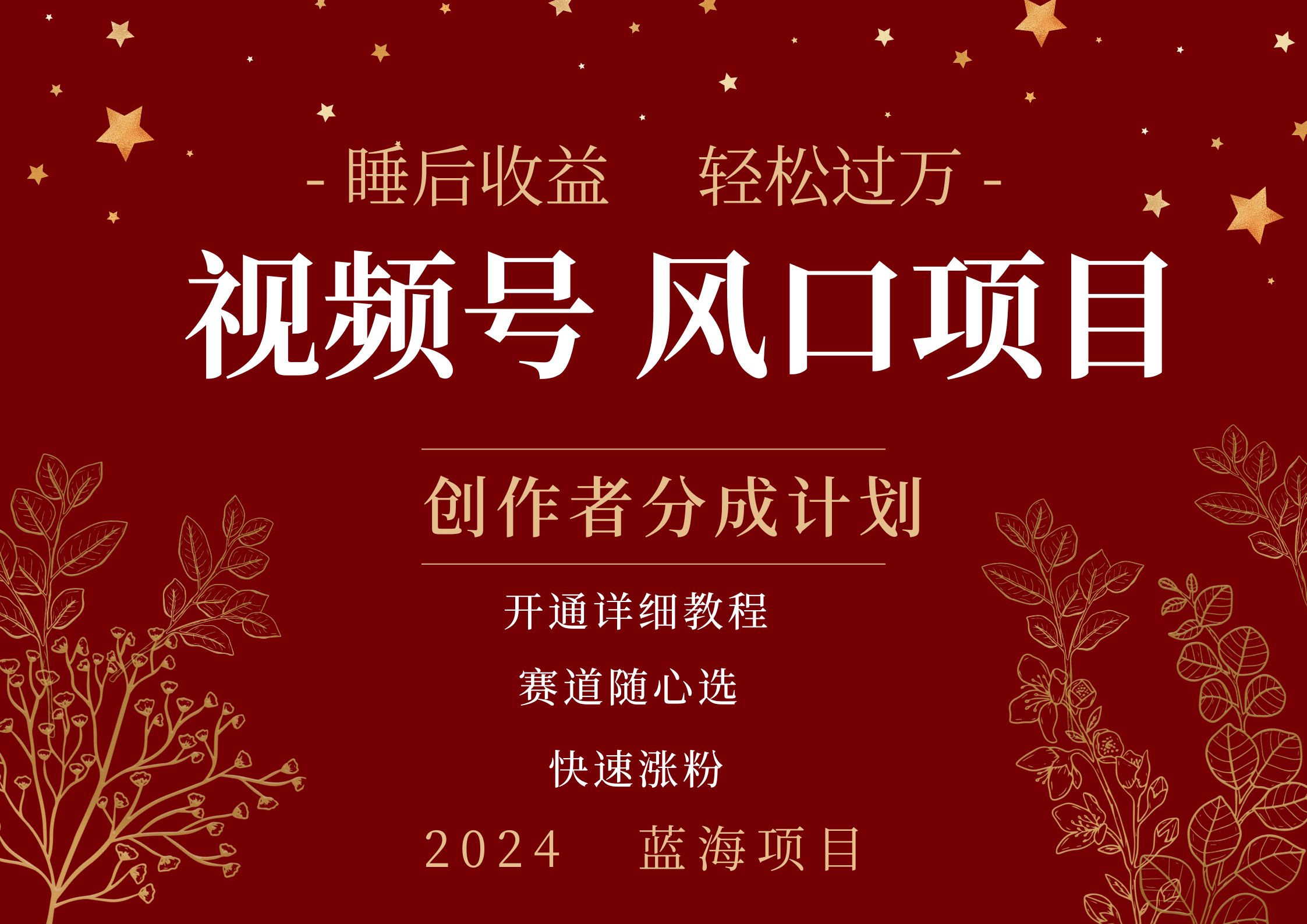 拥有睡眠收益的微信视频号大风口项目，轻松月入过万+，多赛道选择，可矩阵，玩法简单轻松上手多客网创-网创项目资源站-副业项目-创业项目-搞钱项目多客网创