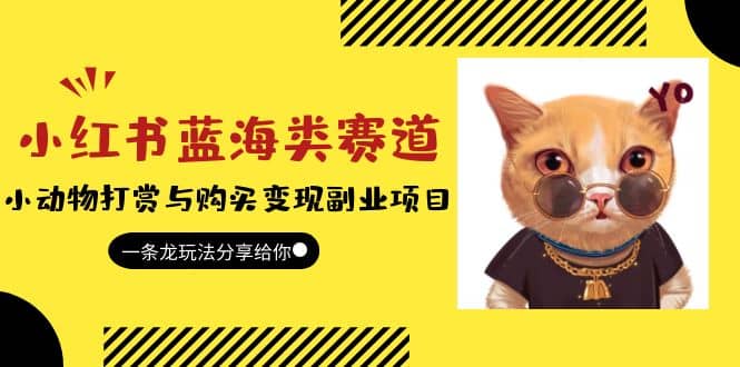 小红书蓝海类赛道：小动物打赏与购买变现副业项目，一条龙玩法分享给你多客网创-网创项目资源站-副业项目-创业项目-搞钱项目多客网创