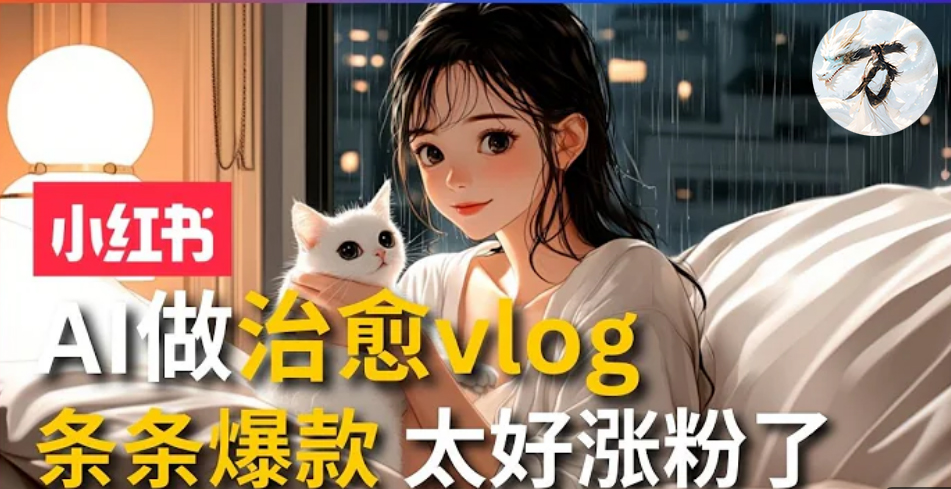 AI治愈系vlog动画视频，小红书7天 涨粉破千，商单报价1500+，0成本制作，日入2000+，有手就会 多客网创-网创项目资源站-副业项目-创业项目-搞钱项目多客网创