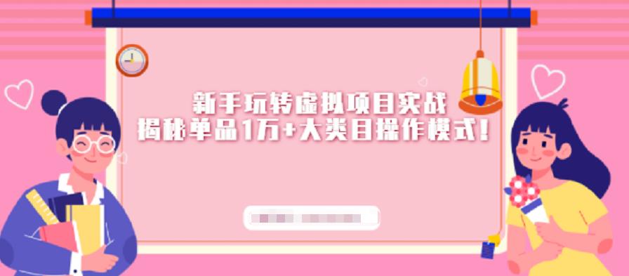 新手玩转虚拟项目实战，揭秘单品1万+大类目操作模式【视频课程】多客网创-网创项目资源站-副业项目-创业项目-搞钱项目多客网创