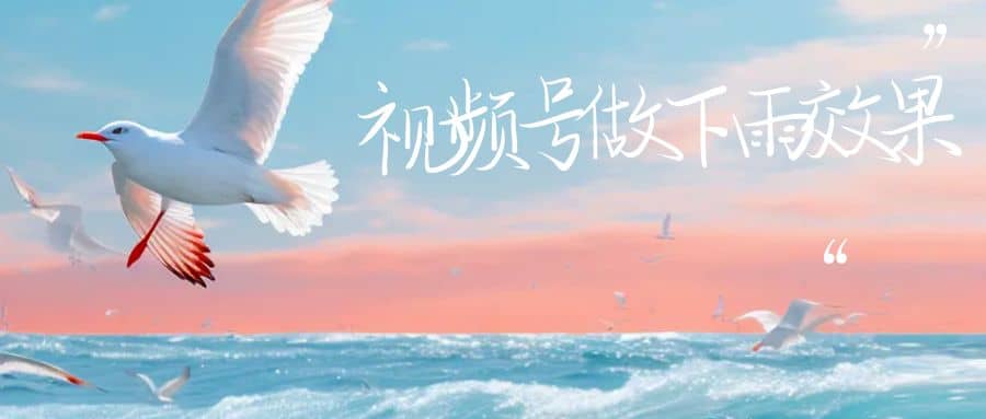 视频号做下雨视频一个账号一周涨粉10W+年入100w多客网创-网创项目资源站-副业项目-创业项目-搞钱项目多客网创