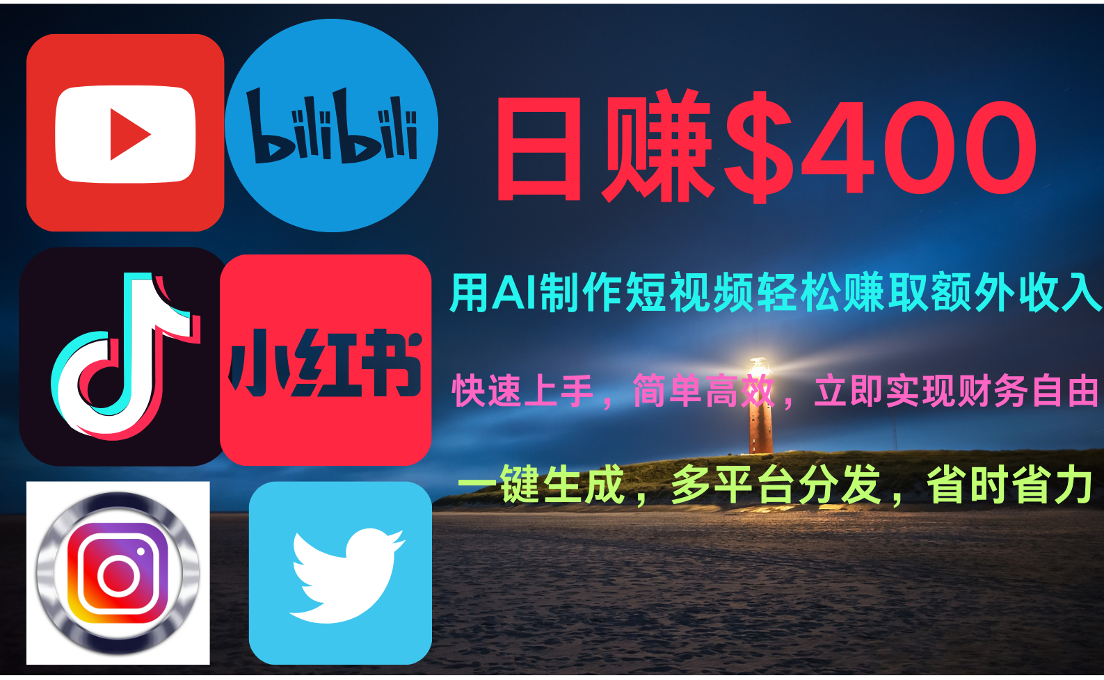 玩转全网视频平台，创造视频就能轻松赚取每天400美金多客网创-网创项目资源站-副业项目-创业项目-搞钱项目多客网创
