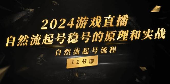 2024游戏直播-自然流起号稳号的原理和实战，自然流起号流程（11节）多客网创-网创项目资源站-副业项目-创业项目-搞钱项目多客网创