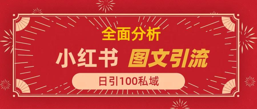 小红书图文引流，全面解析日引100私域流量是怎样做到的多客网创-网创项目资源站-副业项目-创业项目-搞钱项目多客网创