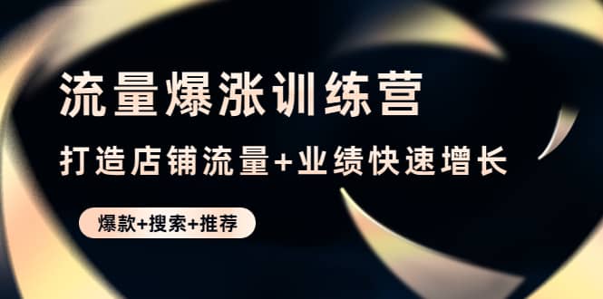 流量爆涨训练营：打造店铺流量+业绩快速增长 (爆款+搜索+推荐)多客网创-网创项目资源站-副业项目-创业项目-搞钱项目多客网创