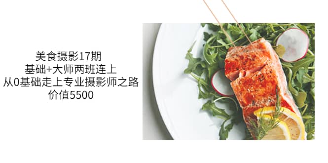 美食摄影17期 基础+大师两班连上，从0基础走上专业摄影师之路-价值5500多客网创-网创项目资源站-副业项目-创业项目-搞钱项目多客网创
