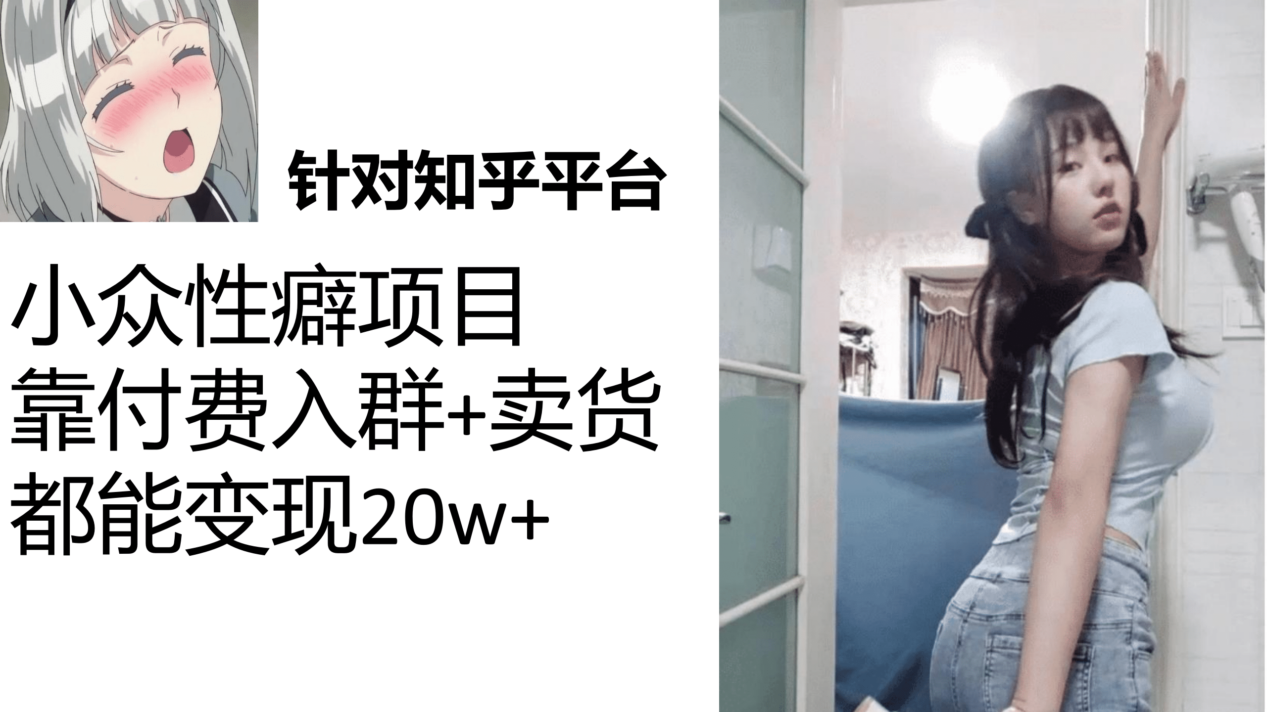 知乎小众性癖项目，Lsp的钱才是最好赚的，付费建群+卖货变现20w多客网创-网创项目资源站-副业项目-创业项目-搞钱项目多客网创