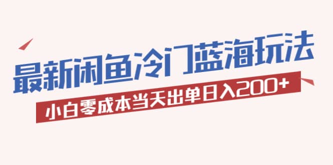 2023最新闲鱼冷门蓝海玩法，小白零成本当天出单日入200+多客网创-网创项目资源站-副业项目-创业项目-搞钱项目多客网创