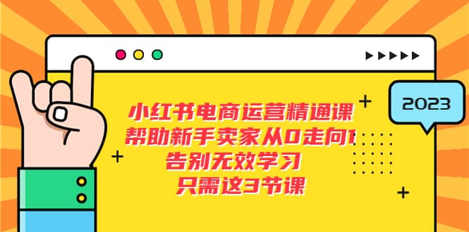 小红书电商·运营精通课，帮助新手卖家从0走向1 告别无效学习（7节视频课）多客网创-网创项目资源站-副业项目-创业项目-搞钱项目多客网创