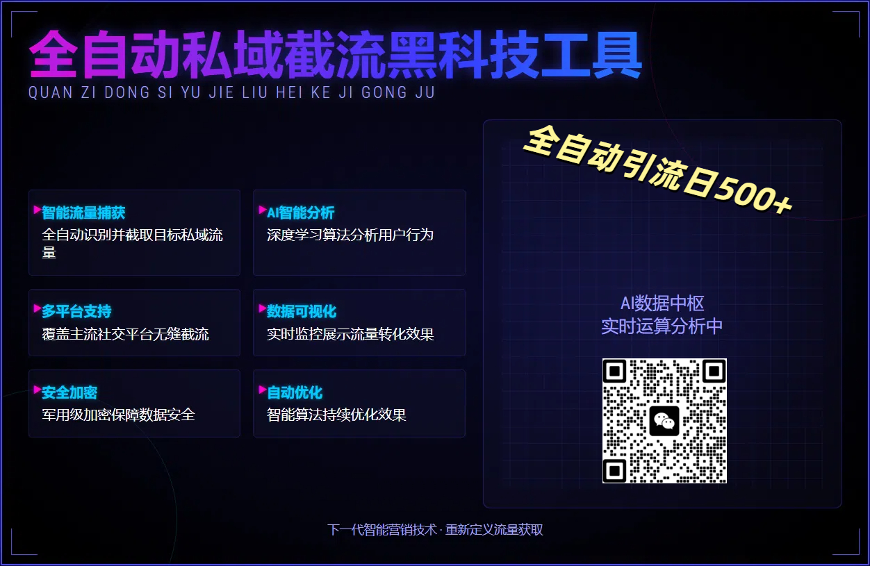 全自动私域截流黑科技工具——全自动引流日500+多客网创-网创项目资源站-副业项目-创业项目-搞钱项目多客网创