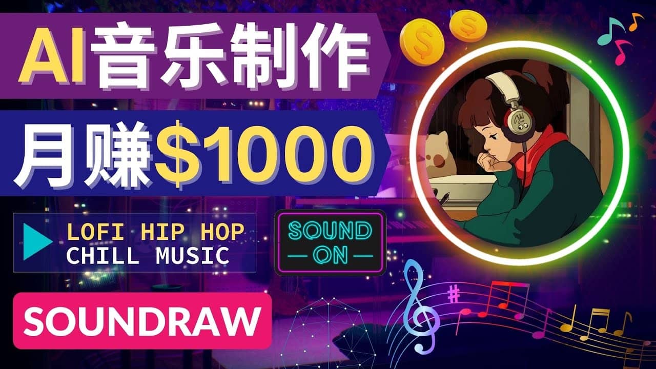 无需任何音乐基础： 使用AI软件制作Lofi Hip Hop Chill Music 月赚1000美元多客网创-网创项目资源站-副业项目-创业项目-搞钱项目多客网创