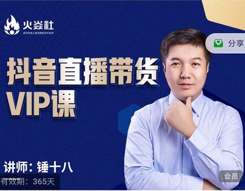 锤十八-抖音直播带货VIP课，专注直播带货有效盈利模式多客网创-网创项目资源站-副业项目-创业项目-搞钱项目多客网创