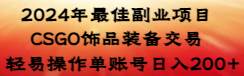 2024年最佳副业项目 CSGO饰品装备交易 轻易操作单账号日入200+多客网创-网创项目资源站-副业项目-创业项目-搞钱项目多客网创