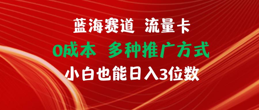 蓝海赛道 流量卡 0成本 小白也能日入三位数多客网创-网创项目资源站-副业项目-创业项目-搞钱项目多客网创