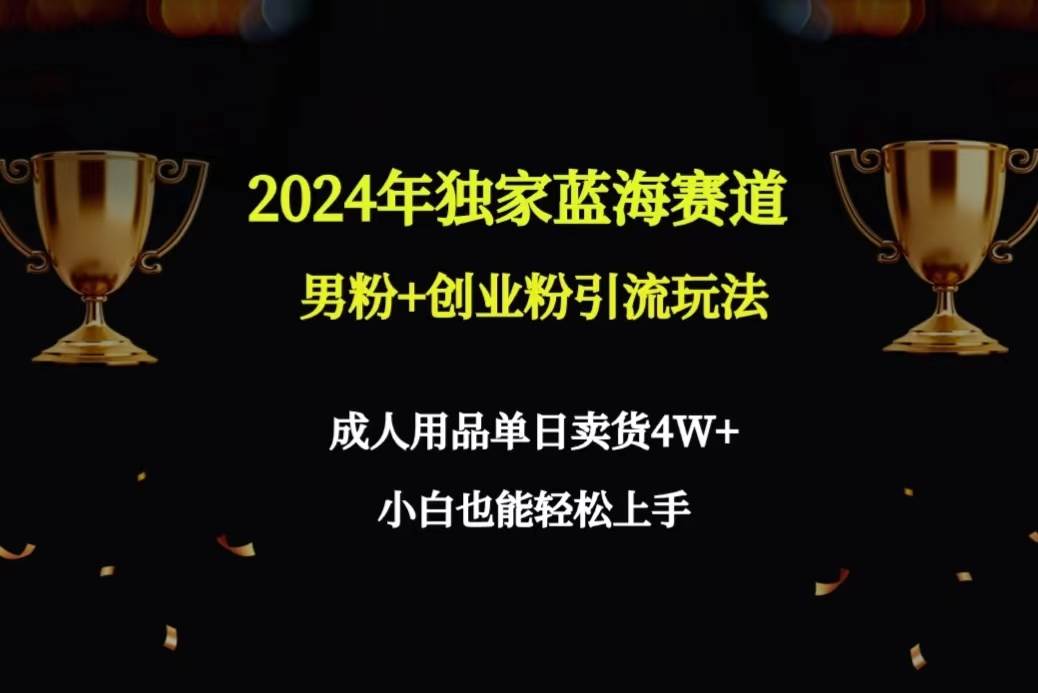 2024年独家蓝海赛道男粉+创业粉引流玩法，成人用品单日卖货4W+保姆教程多客网创-网创项目资源站-副业项目-创业项目-搞钱项目多客网创