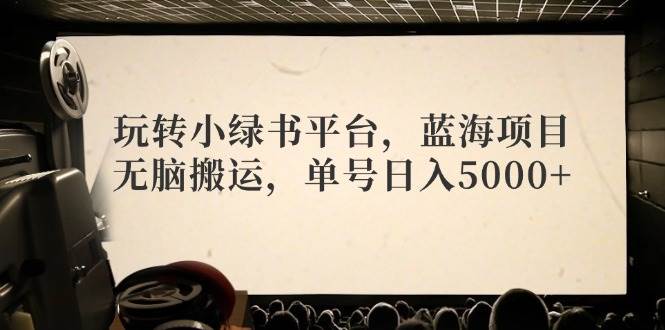 玩转小绿书平台，蓝海项目，无脑搬运，单号日入5000+多客网创-网创项目资源站-副业项目-创业项目-搞钱项目多客网创