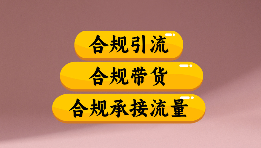 合规引流、合规并且高效地做带货、合规承接流量（揭秘）多客网创-网创项目资源站-副业项目-创业项目-搞钱项目多客网创